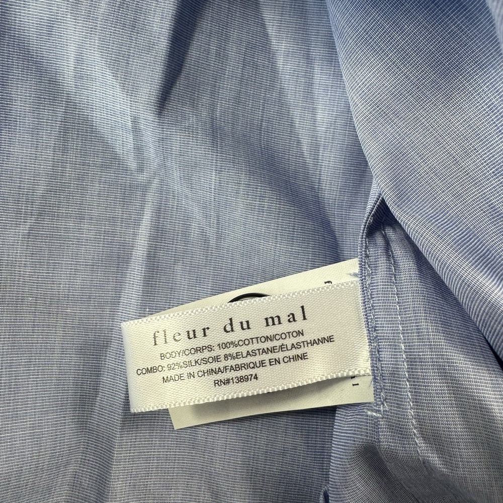 Fleur Du Mal Blue Lightweight Cotton 2 Piece Men's Pajama Size Small NWT - Picture 9 of 10
